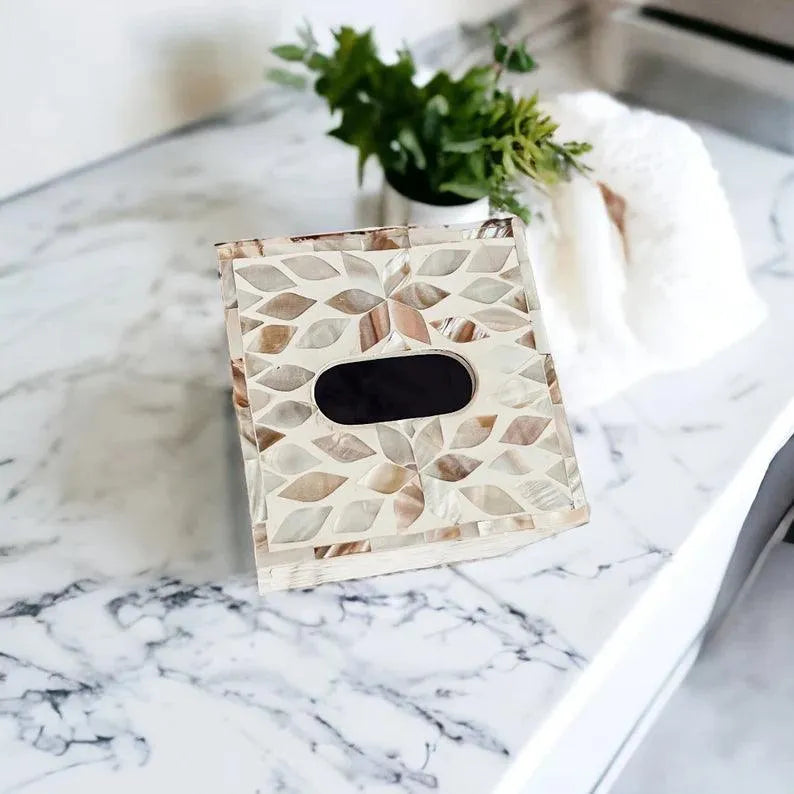 Serenity Herringbone Tissue box By Ashborn furniture | Image 2