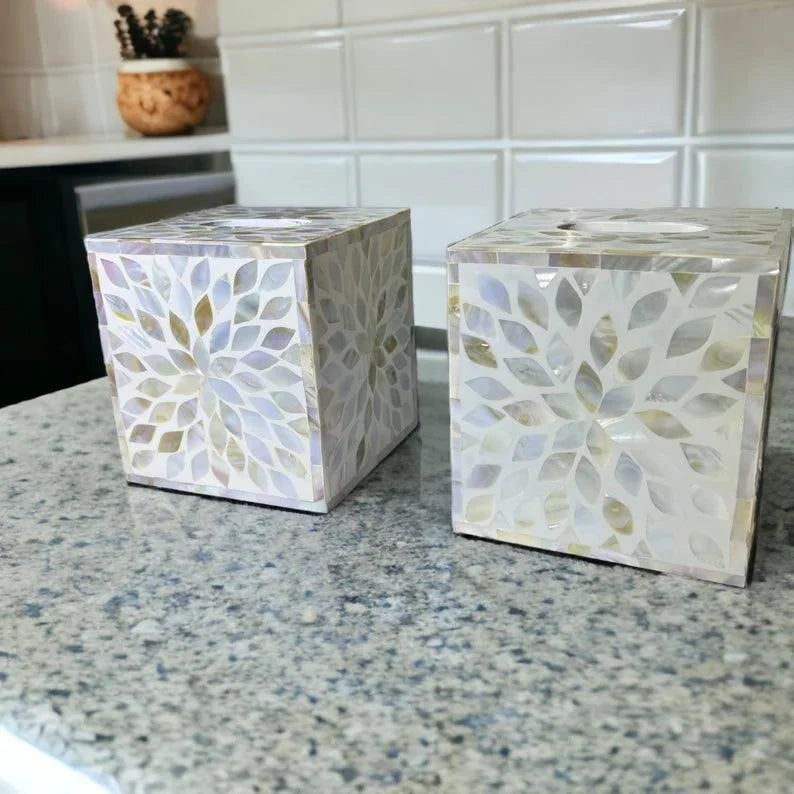 Serenity Herringbone Tissue box By Ashborn furniture | Image 4